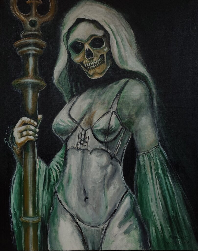 10. “TUONEN TYTTI”
92×73 cm
Akryyli 2025
250 €