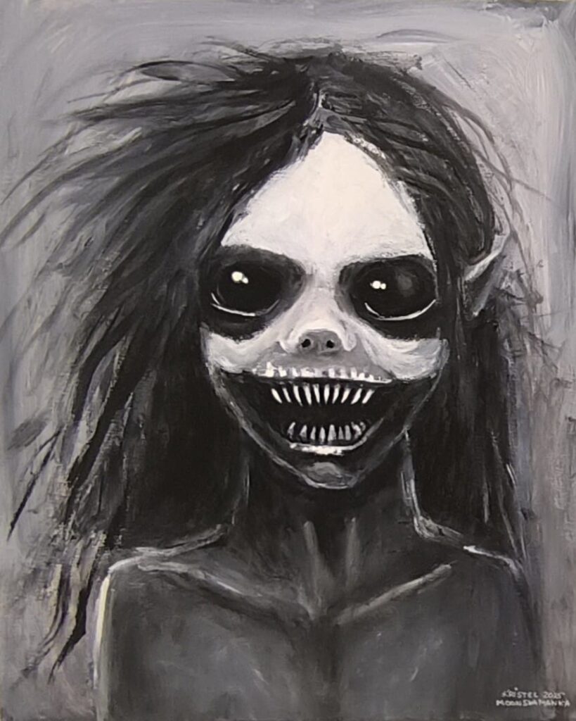 8.
“SYÖJÄTÄR”
60×73 cm
Akryyli 2025
150 €